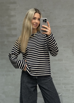 Nete stripe bluse Navy/Offwhite Boii Studios 